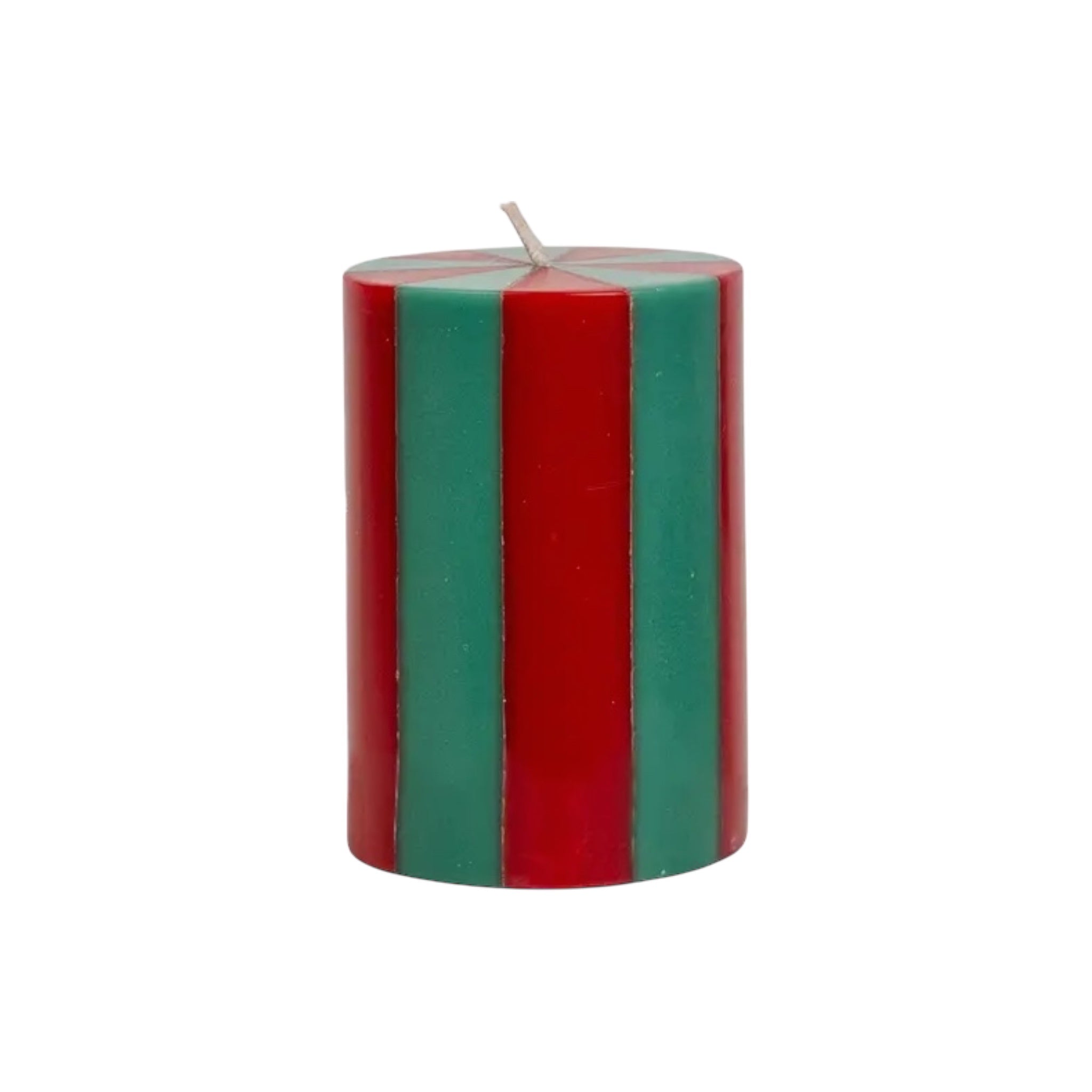 Red & Green Pillar Candle