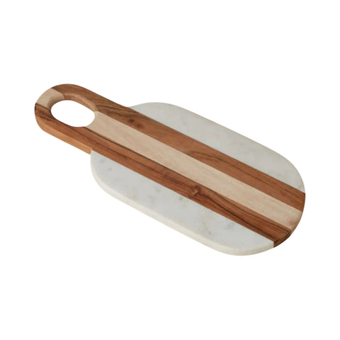 Oval Marble & Wood Board