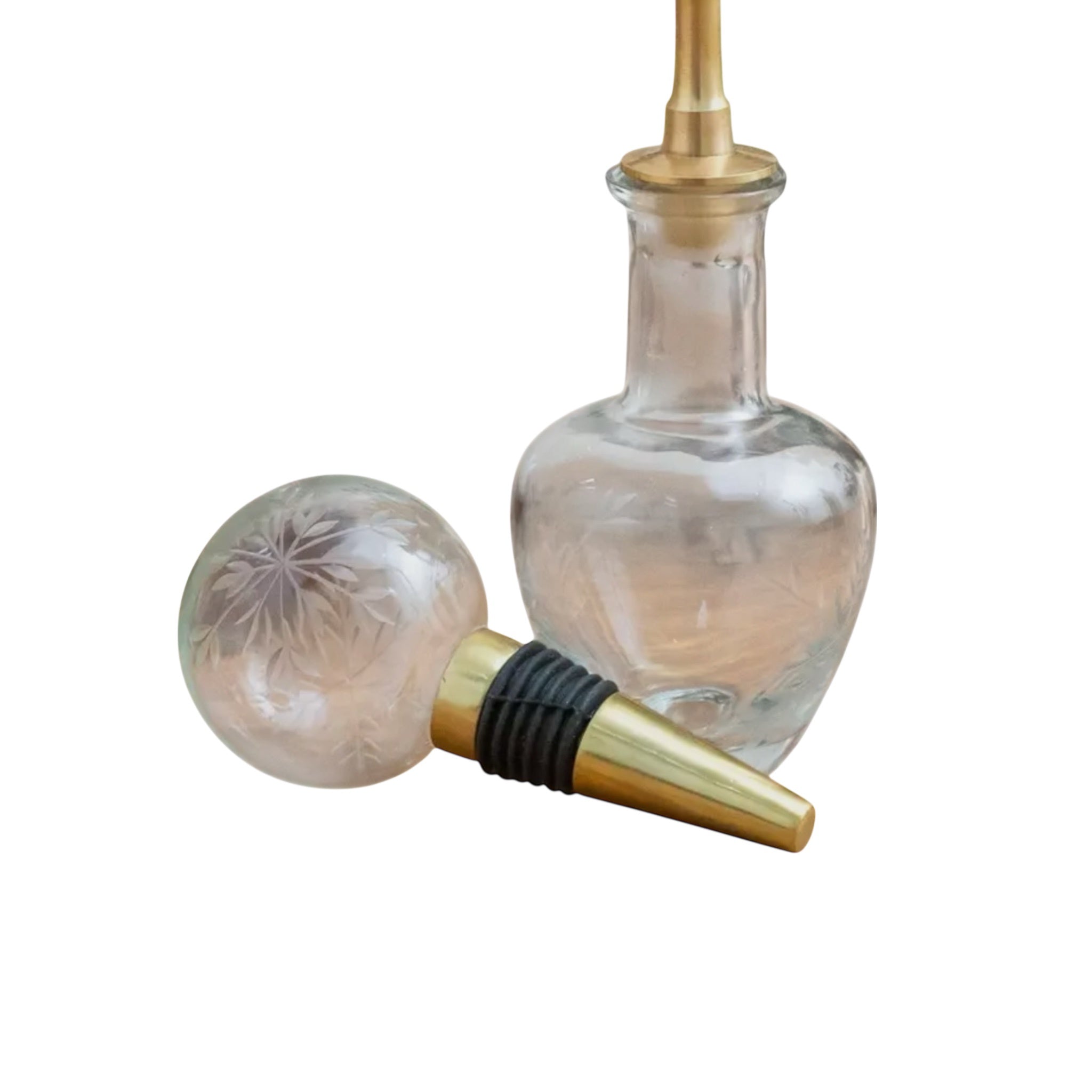 Snowflake Glass Bottle Stopper