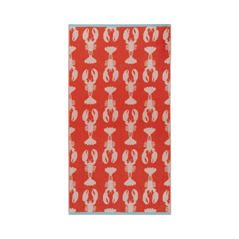 Organic Red Lobster Hand Towel