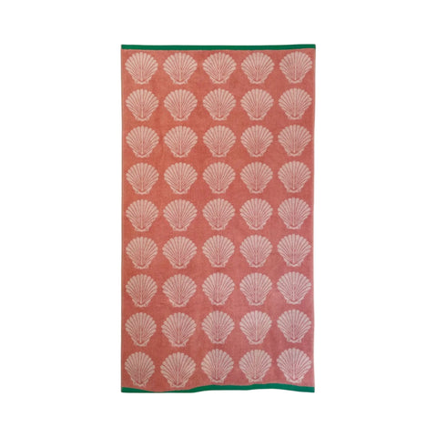 Organic Cotton Pink Shell Hand Towel