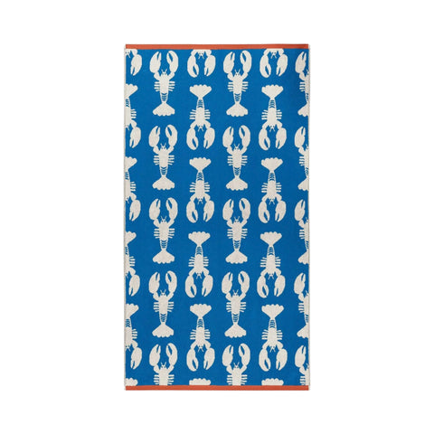 Organic Blue Lobster Hand Towel