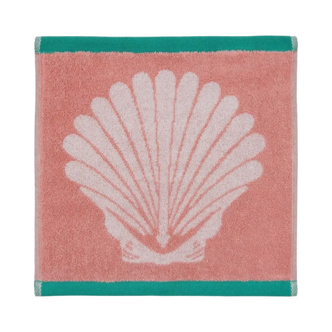 Organic Cotton Pink Shell Face Towel
