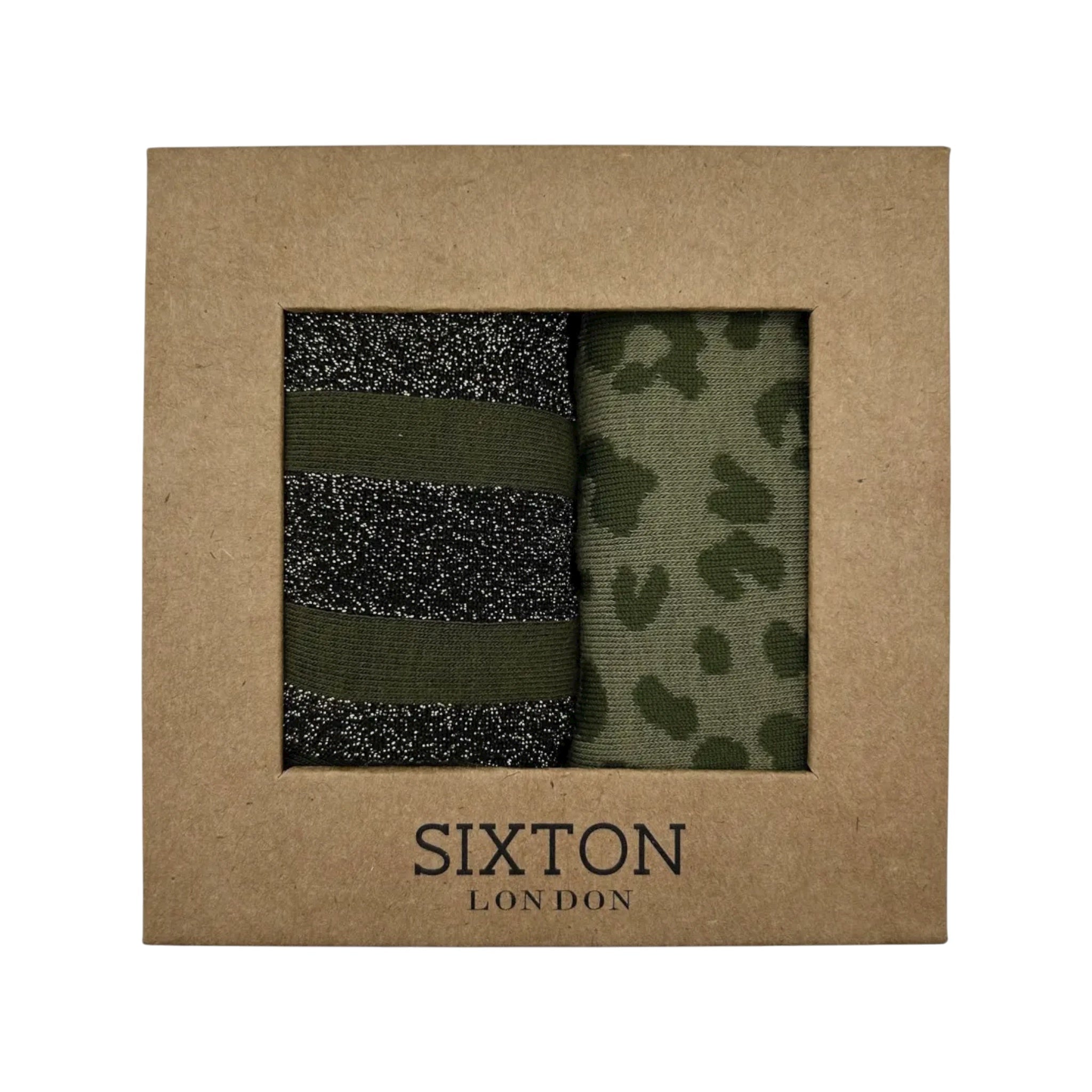 Duo Ivy ‘Leopard’ & Sparkle Stripe ‘Berlin’ Socks In A Box