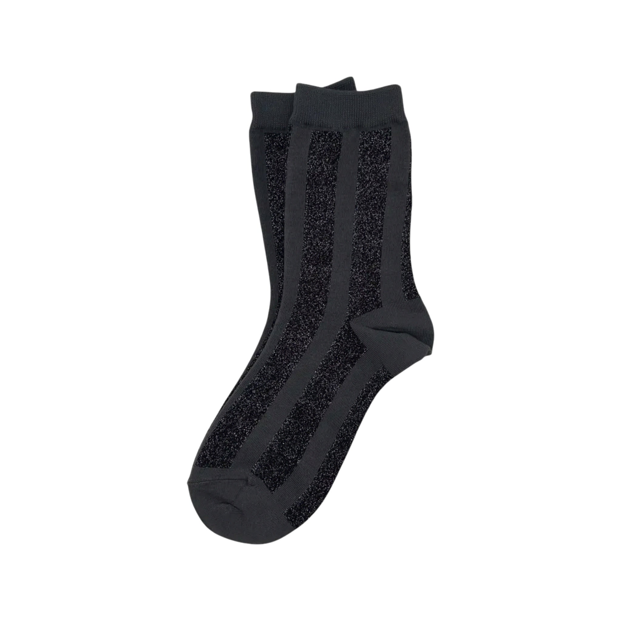 ‘Berlin’ Purple Grey Stripe Sparkle Stripe Socks