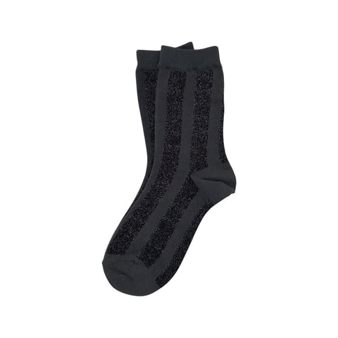 ‘Berlin’ Purple Grey Stripe Sparkle Stripe Socks