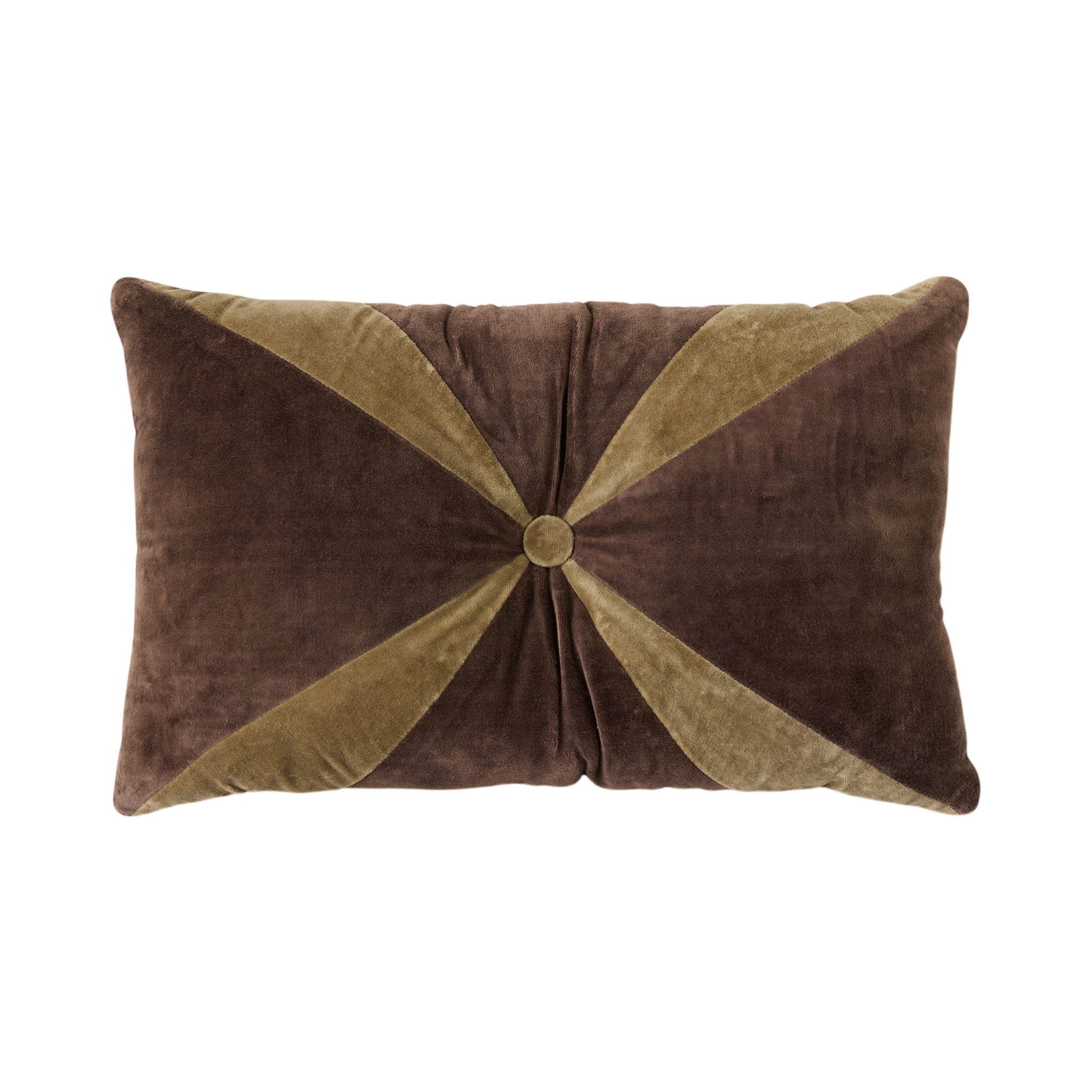 HKliving Velvet Brown Rectangle Cushion