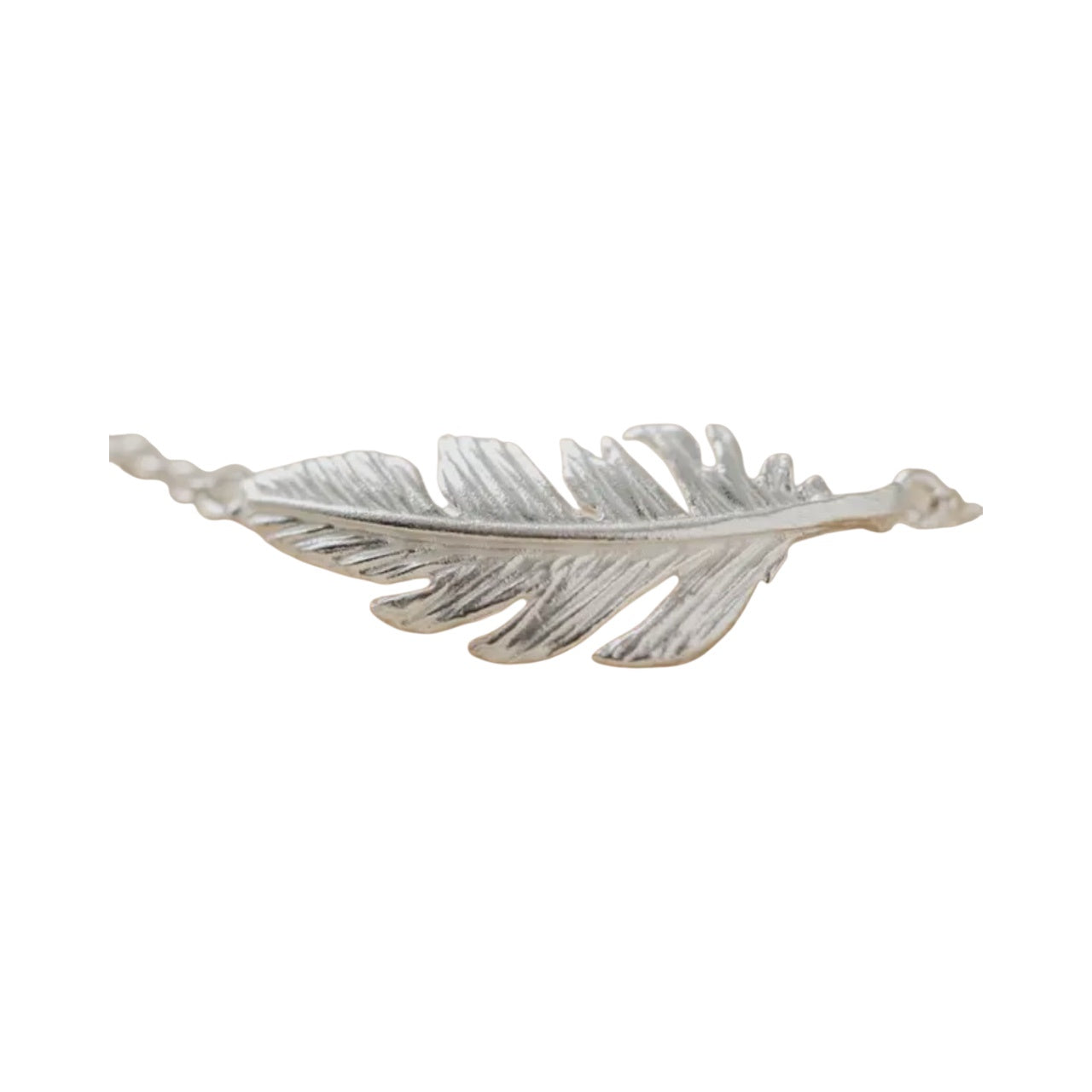 Silver Plated Feather Necklace