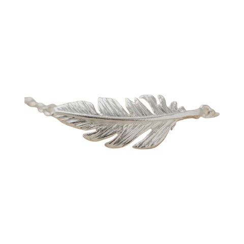 Silver Plated Feather Necklace