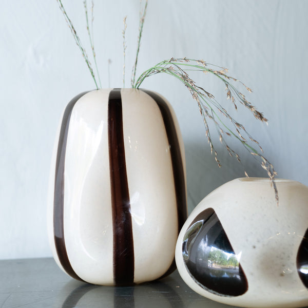 Natural & Black Lines Vase