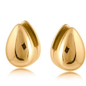 Gold Teardrop Click Earrings