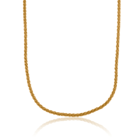 Gold Twist Chain Necklace