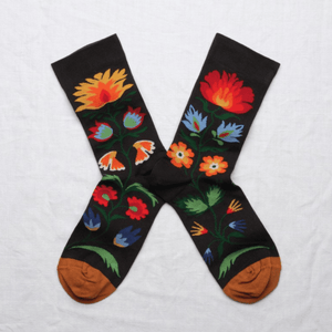 Bouquet Of Flowers Mid Calf Socks