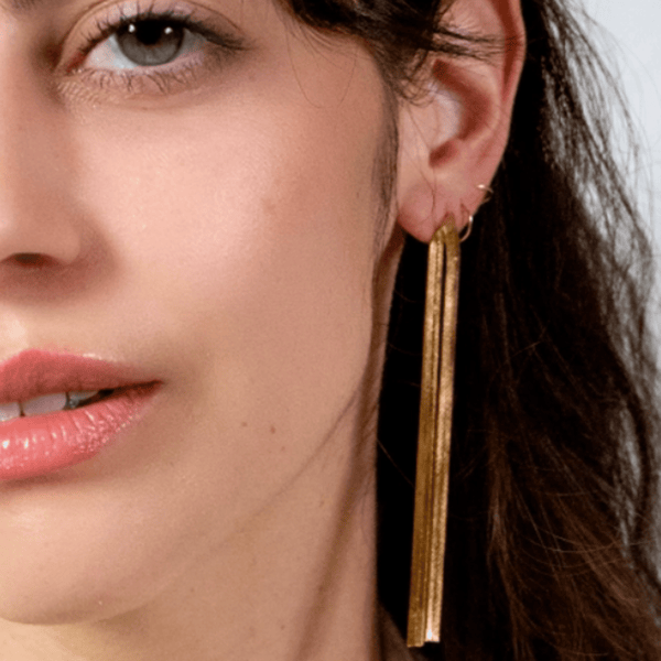 Snake Chain Drop Earrings – 18k Gold plated
