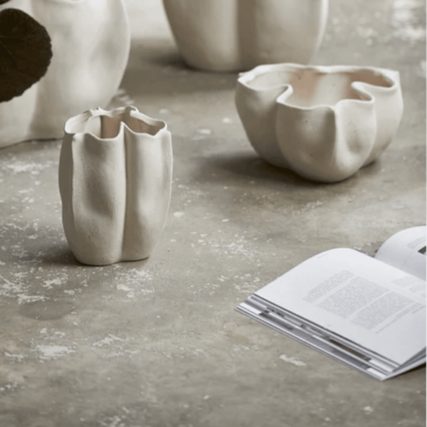 Cream Organic Shape Vase