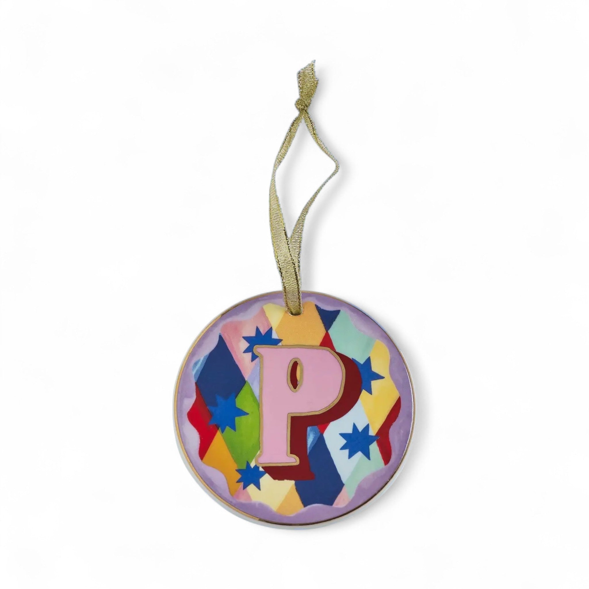 P - Ceramic Alphabet Bauble