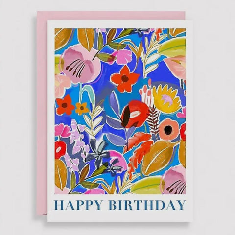 Floral Framed Birthday Card