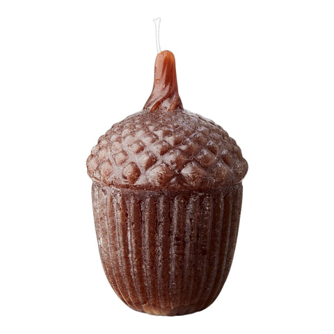 Brown Handmade Acorn Candle