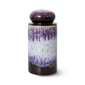 HKliving Speckle Ceramic 'Purple Rain' Jar