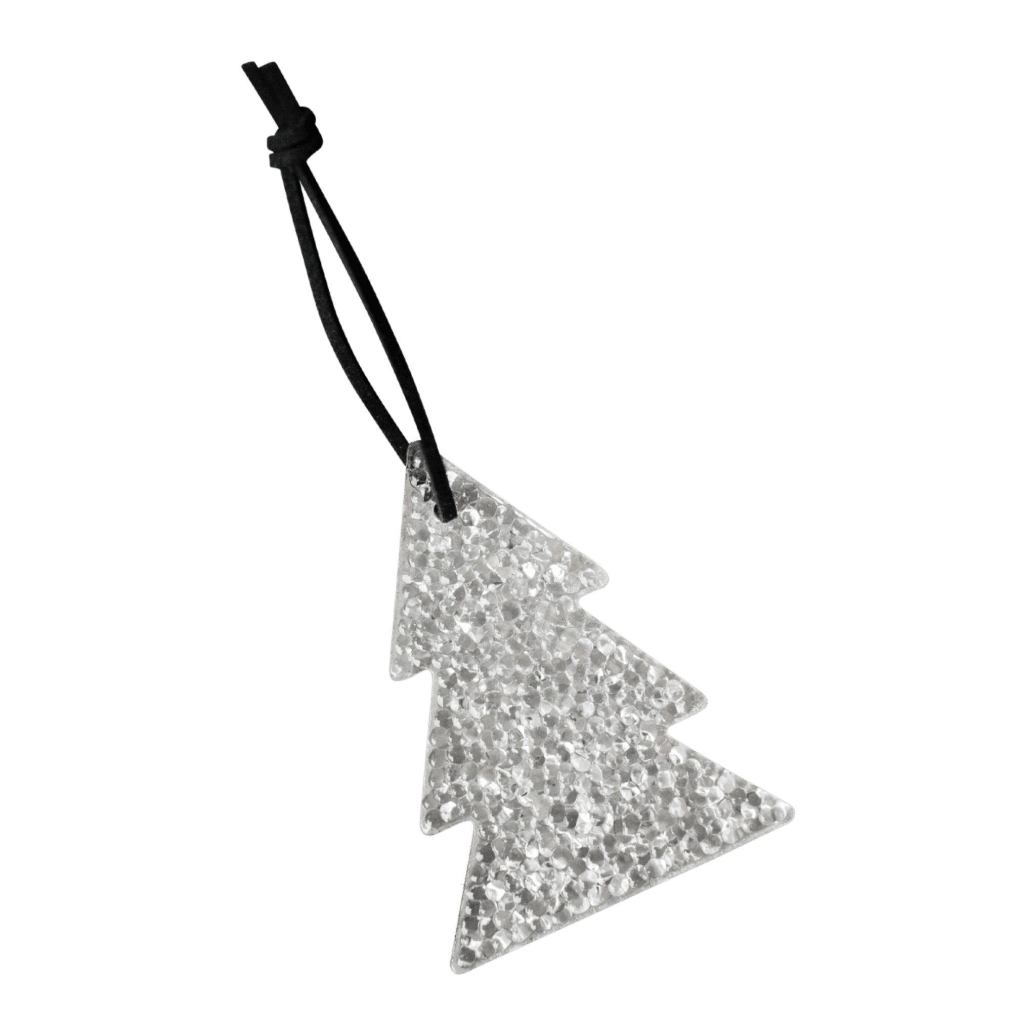 Textured Glass Clear Tree Hanging Tree Decoration