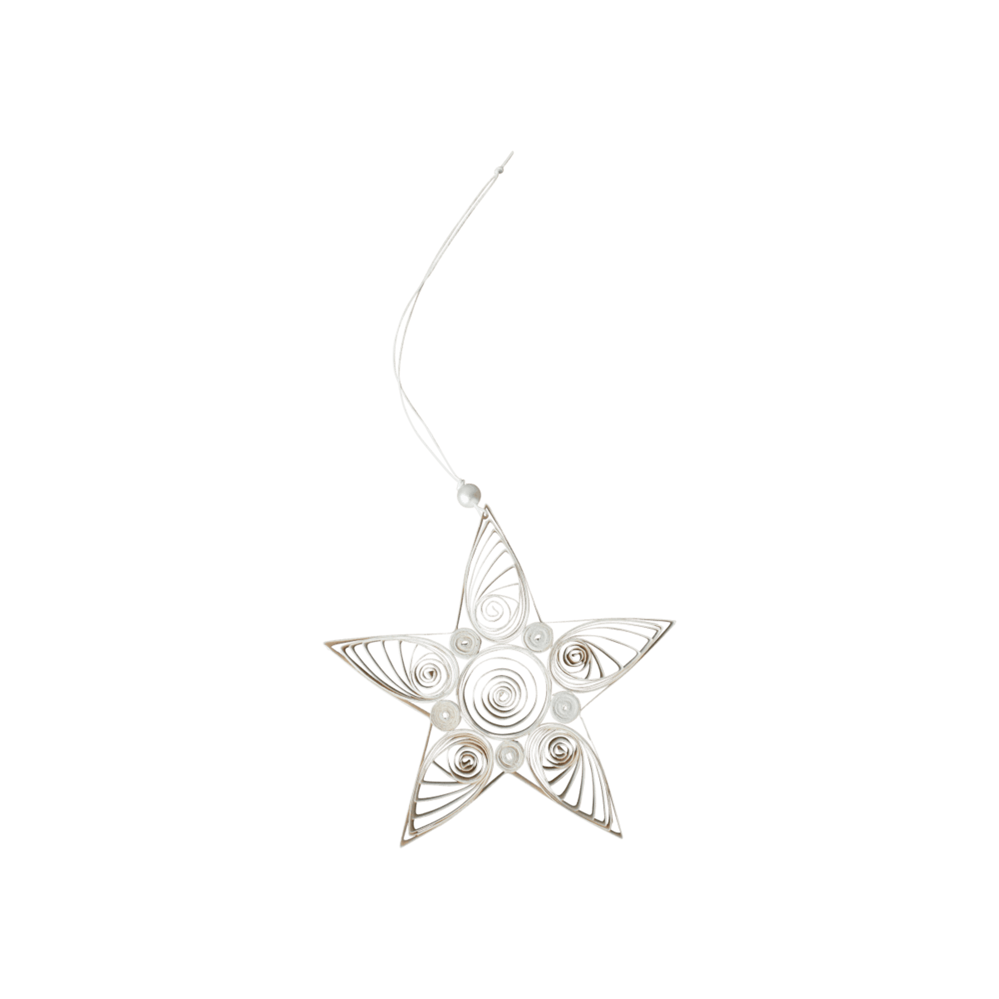 White Paper Star Tree Decoration