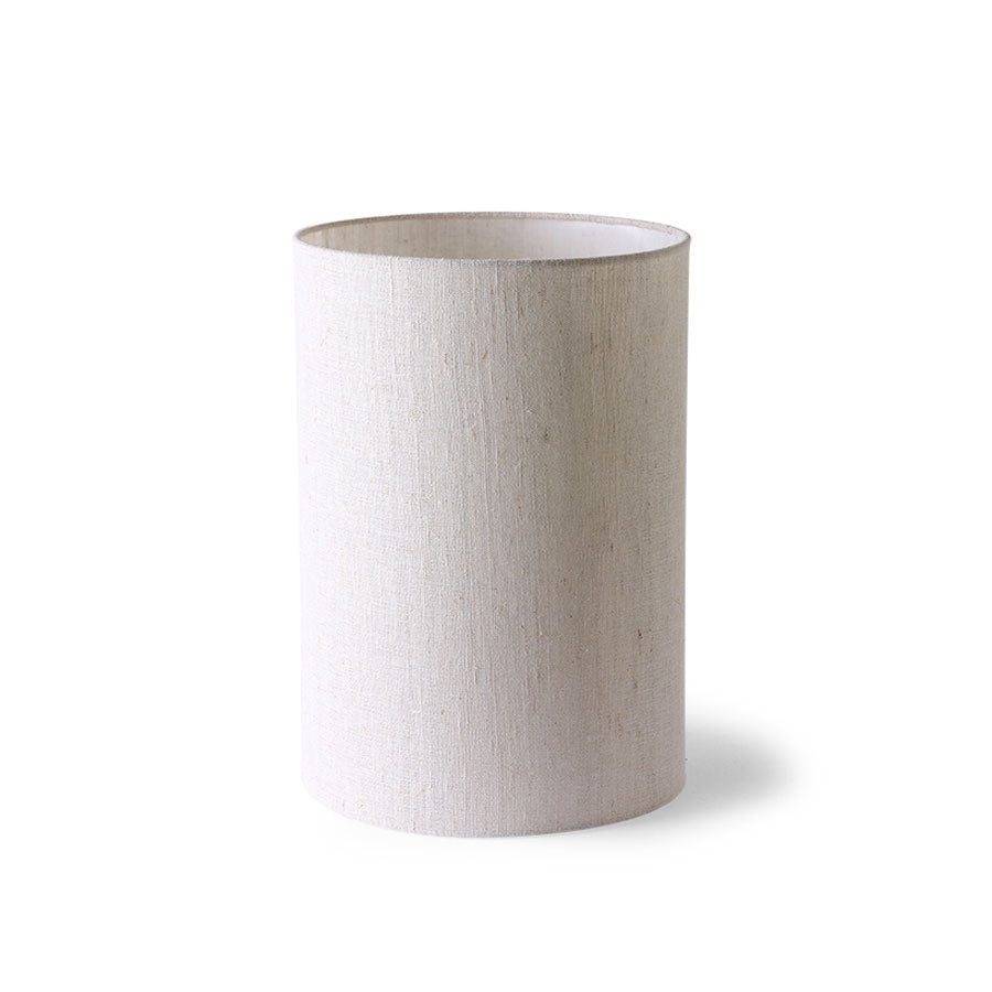 HKliving Natural Linen 24.5cm Cylinder Lampshade