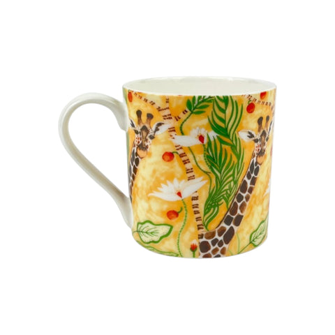Giraffe Illustrated 375ml Bone China Mugs