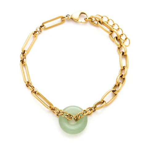 Aventurine Donut Adjustable Bracelet