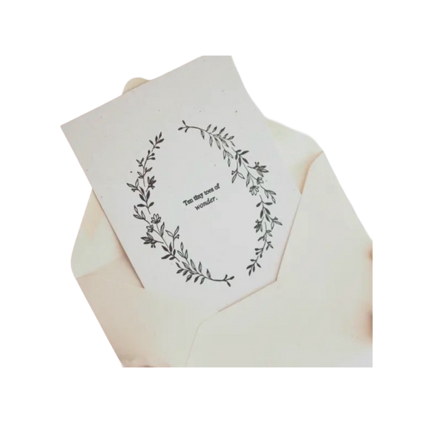 Ten Tiny Toes of Wonder Letterpress Card