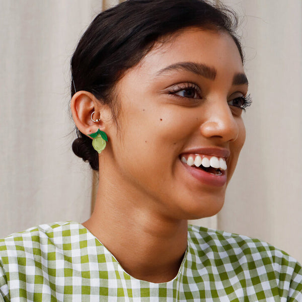 Mini Lime Stud Earrings