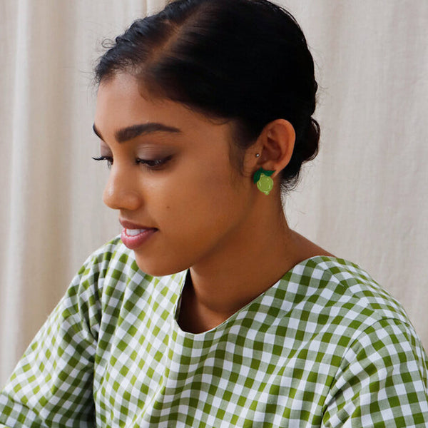 Mini Lime Stud Earrings