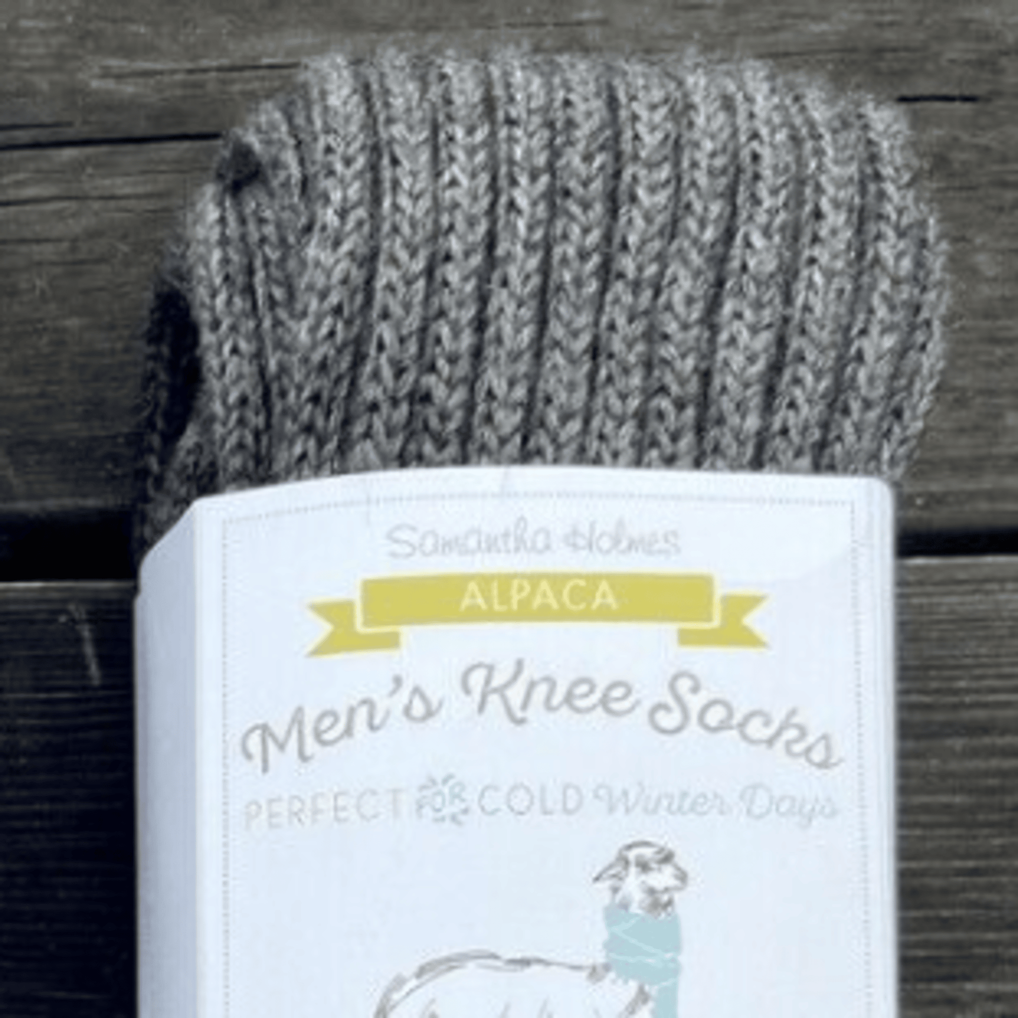 7-10 Charcoal Alpaca Knee Socks