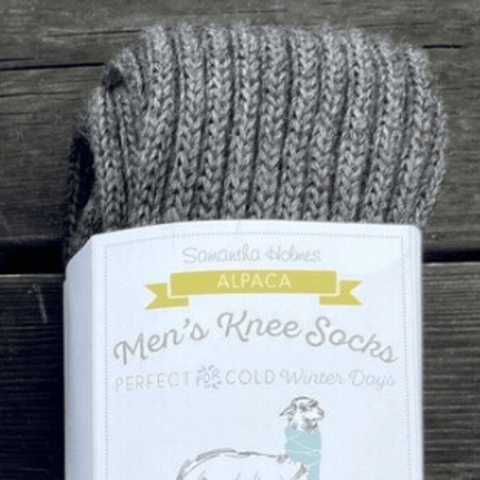 7-10 Charcoal Alpaca Knee Socks