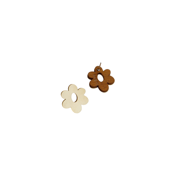 Brass Flower "Mini Mia" Stud Earrings