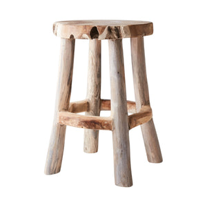 Rustic Handmade Teak Stool
