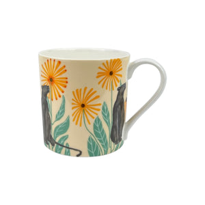 Panther Illustrated 375ml Bone China Mugs