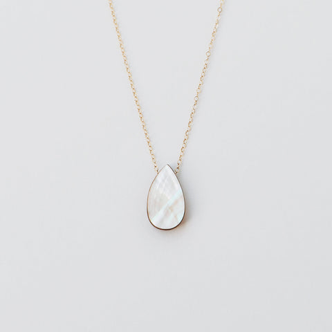 Cream "Raindrop" Pendant Necklace