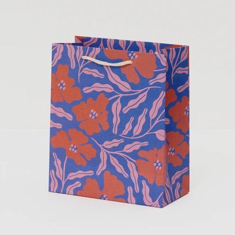 Red Floral Medium Gift Bag