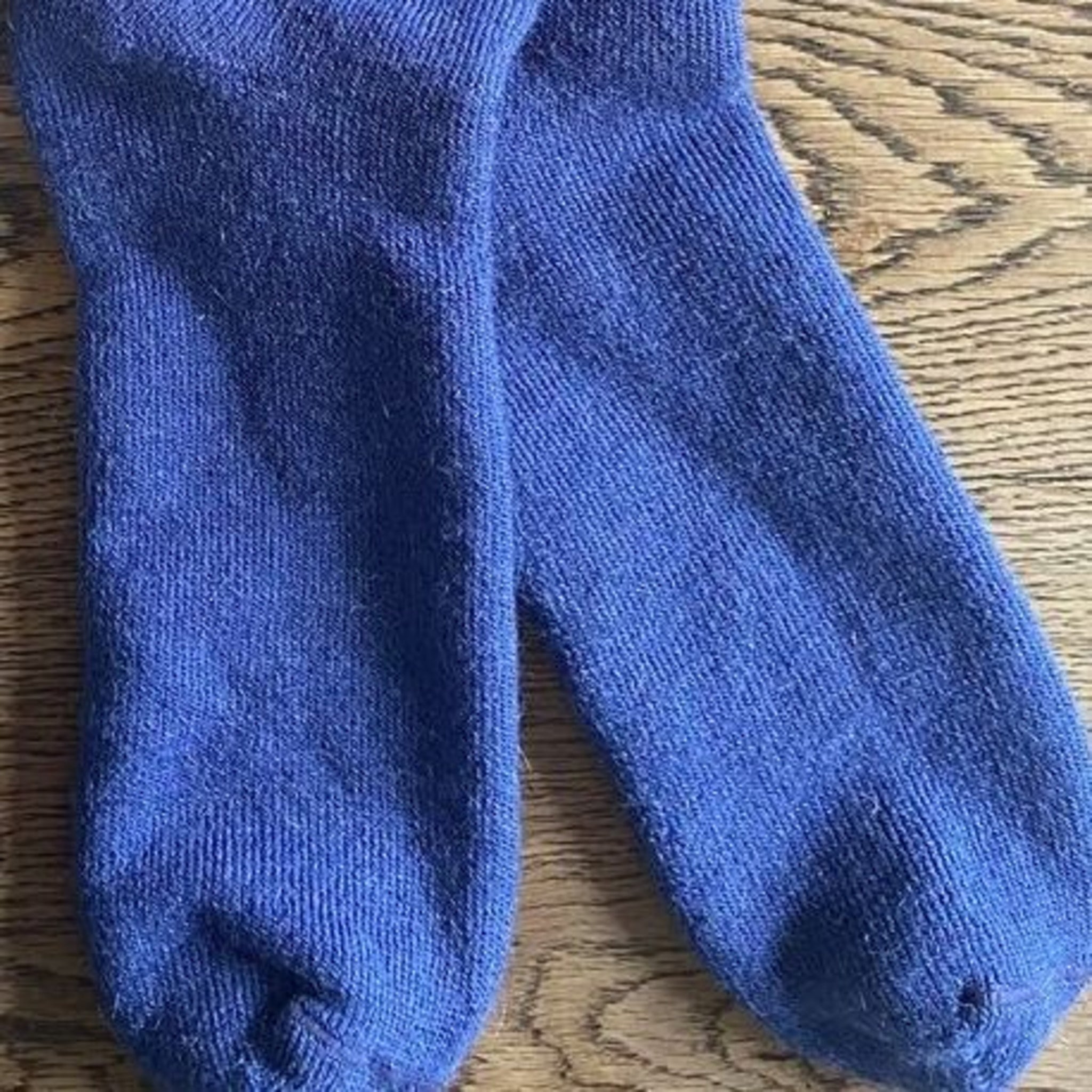 Size 4 - 7 Ocean Blue Ribbed Alpaca Socks