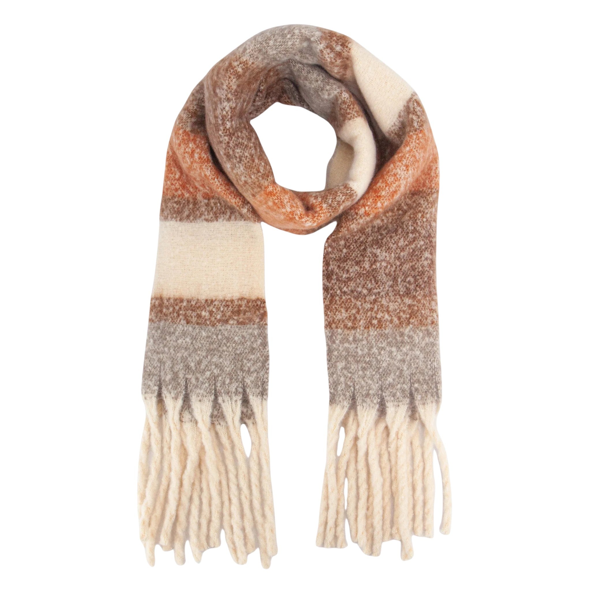 Neutral Stripe Heavyweight Scarf