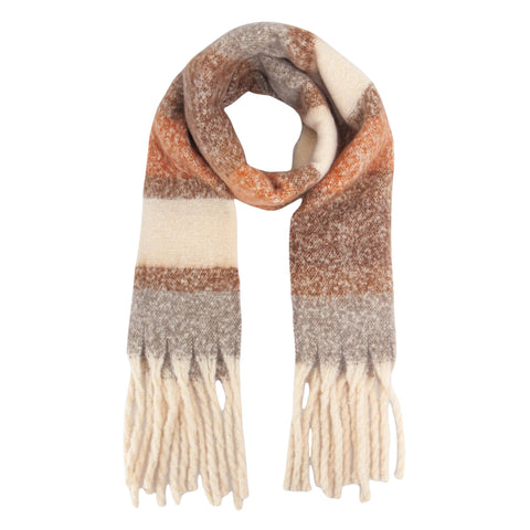 Neutral Stripe Heavyweight Scarf
