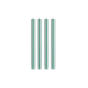 Lawn Green & White Stripe Candle