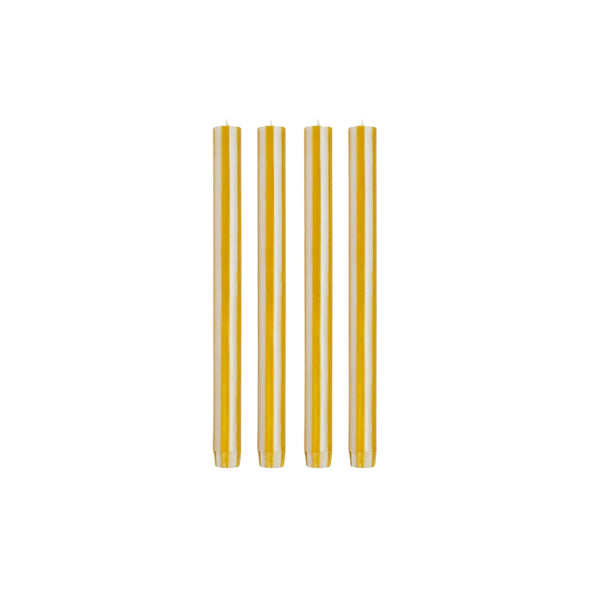 Mustard & Cream Stripe Candle