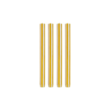 Mustard & Cream Stripe Candle