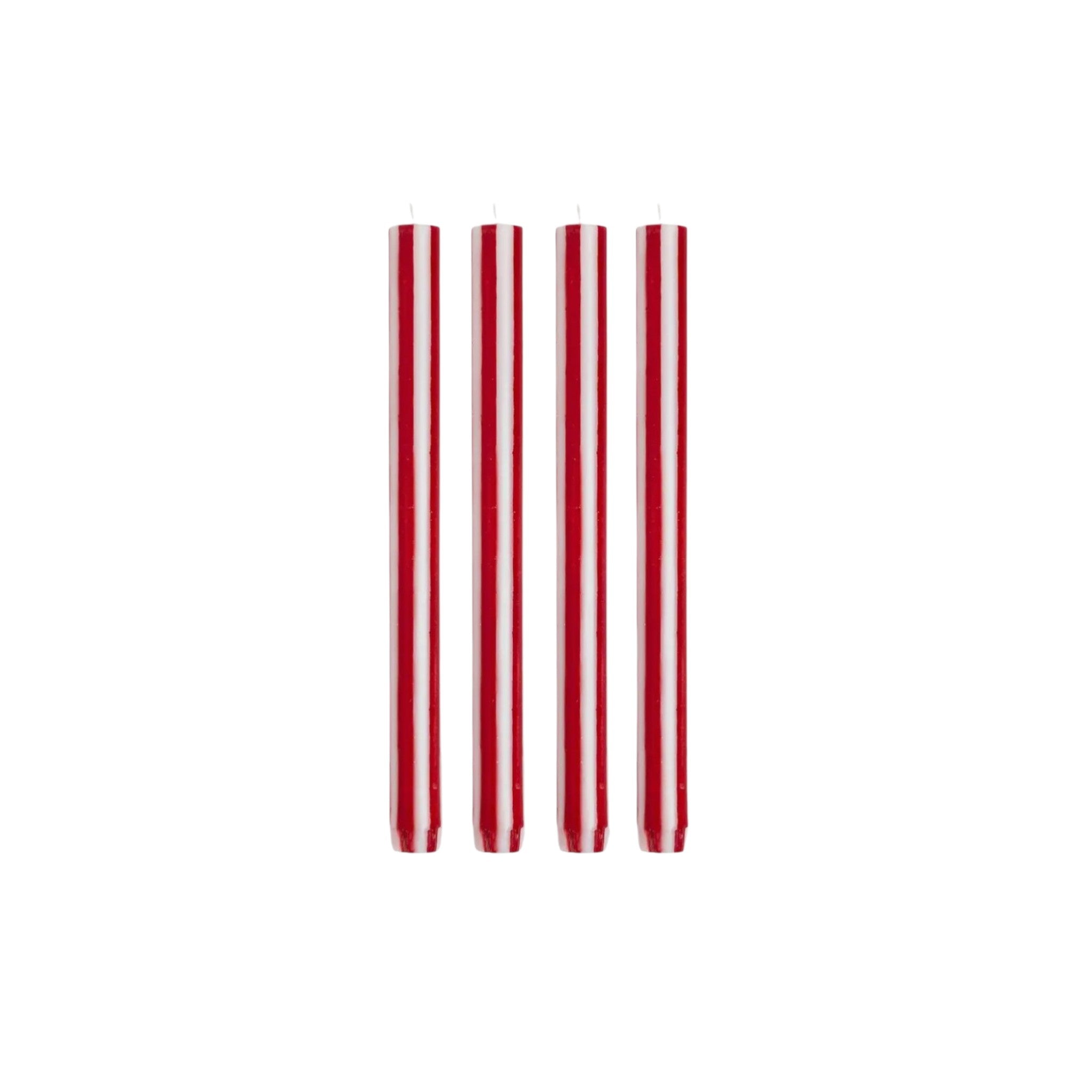 Red & White Stripe Table Candle