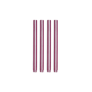 Aubergine & White Stripe Candle