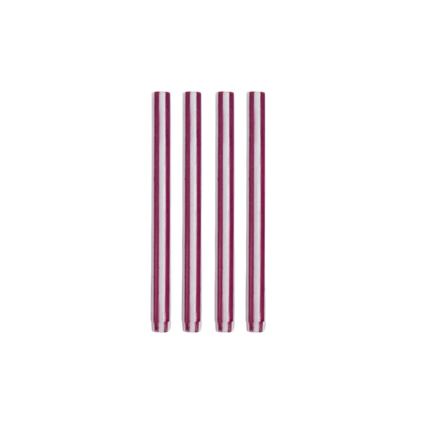 Aubergine & White Stripe Candle