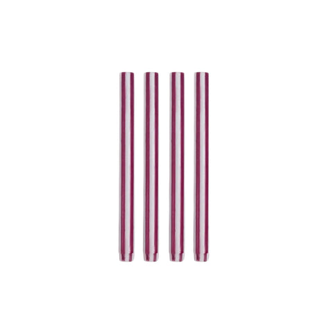 Aubergine & White Stripe Candle