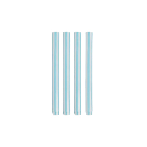 Aqua & White Table Candle