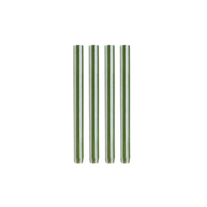 Green & White Stripe Table Candle